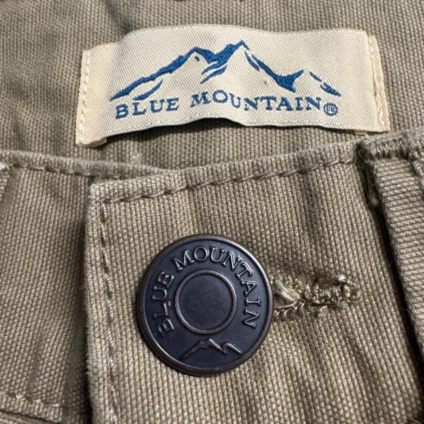 Blue Mountain Carpenter Pants Mens 30x32 Brown Cotton Canvas Workwear Utility