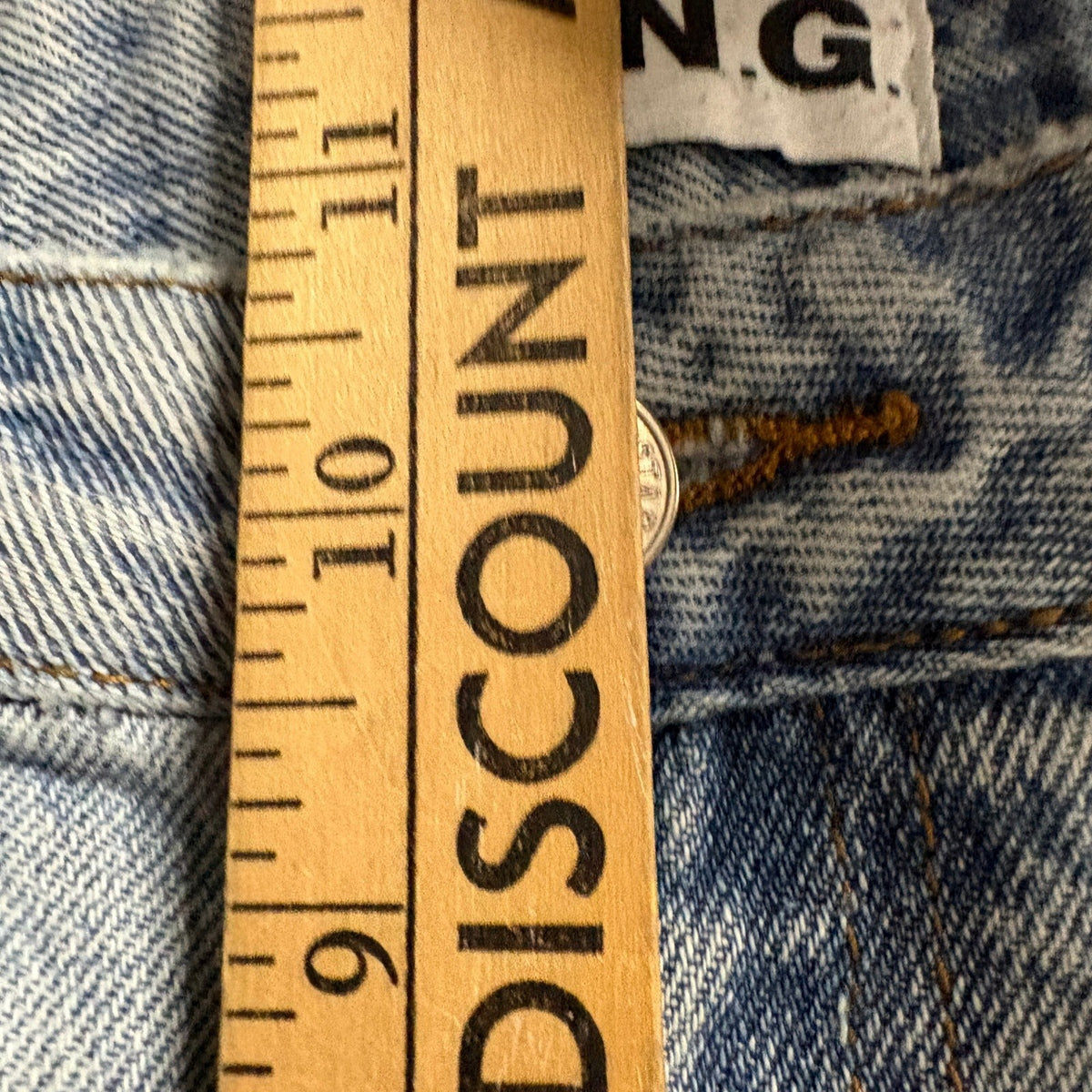 SO.N.G Womens High Rise Cargo Jeans Size 1/25 Blue Light Wash Straight Leg 28x29