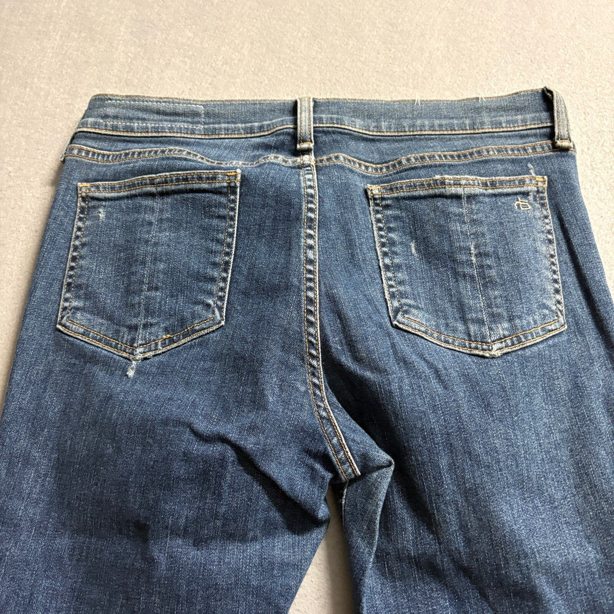 Rag & Bone JEAN Womens Size 29 Skinny Jeans Distressed Blue Raw Hem La Paz