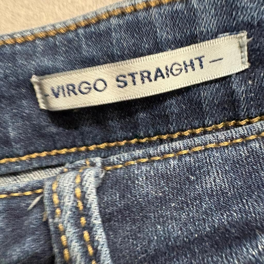 Daytrip Virgo Straight Jeans Womens 30R Blue Denim Stretch Mid Rise