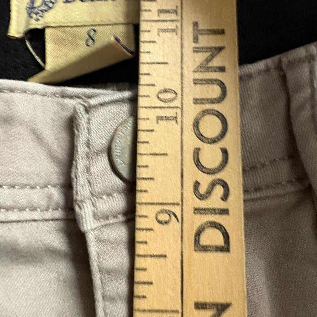 Democracy Ab Technology Cargo Pants Womens Size 8 Beige Khaki Stretch Straight