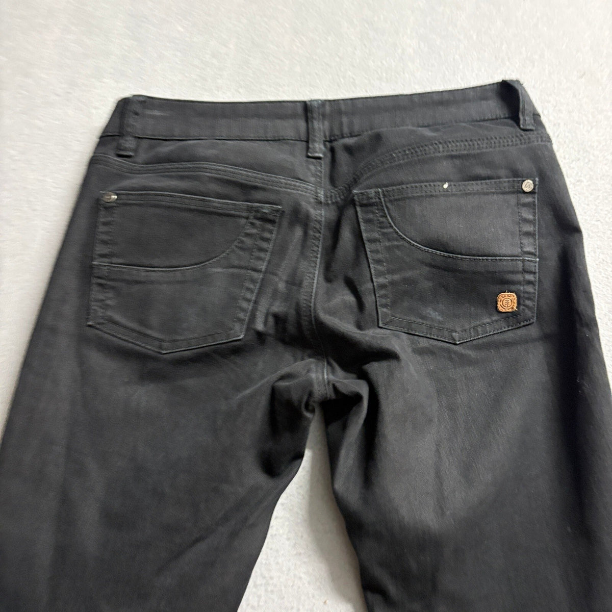Element Eden Mens Black Skinny Stretch Jeans Size 26 Inseam 29.5 Skateboard