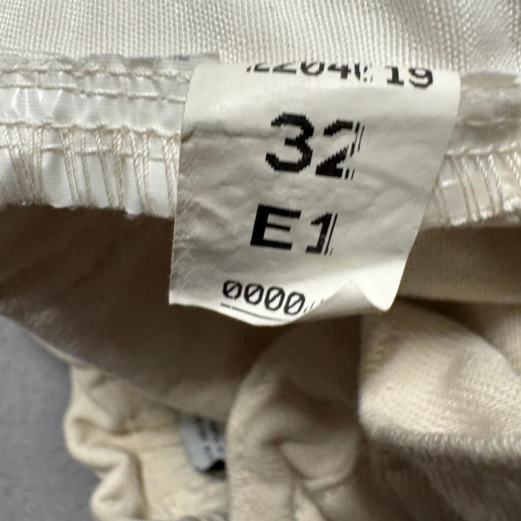 Zara Denim Collection Paperbag Jeans Womens EUR 32 USA 0 Cream Off White Cotton