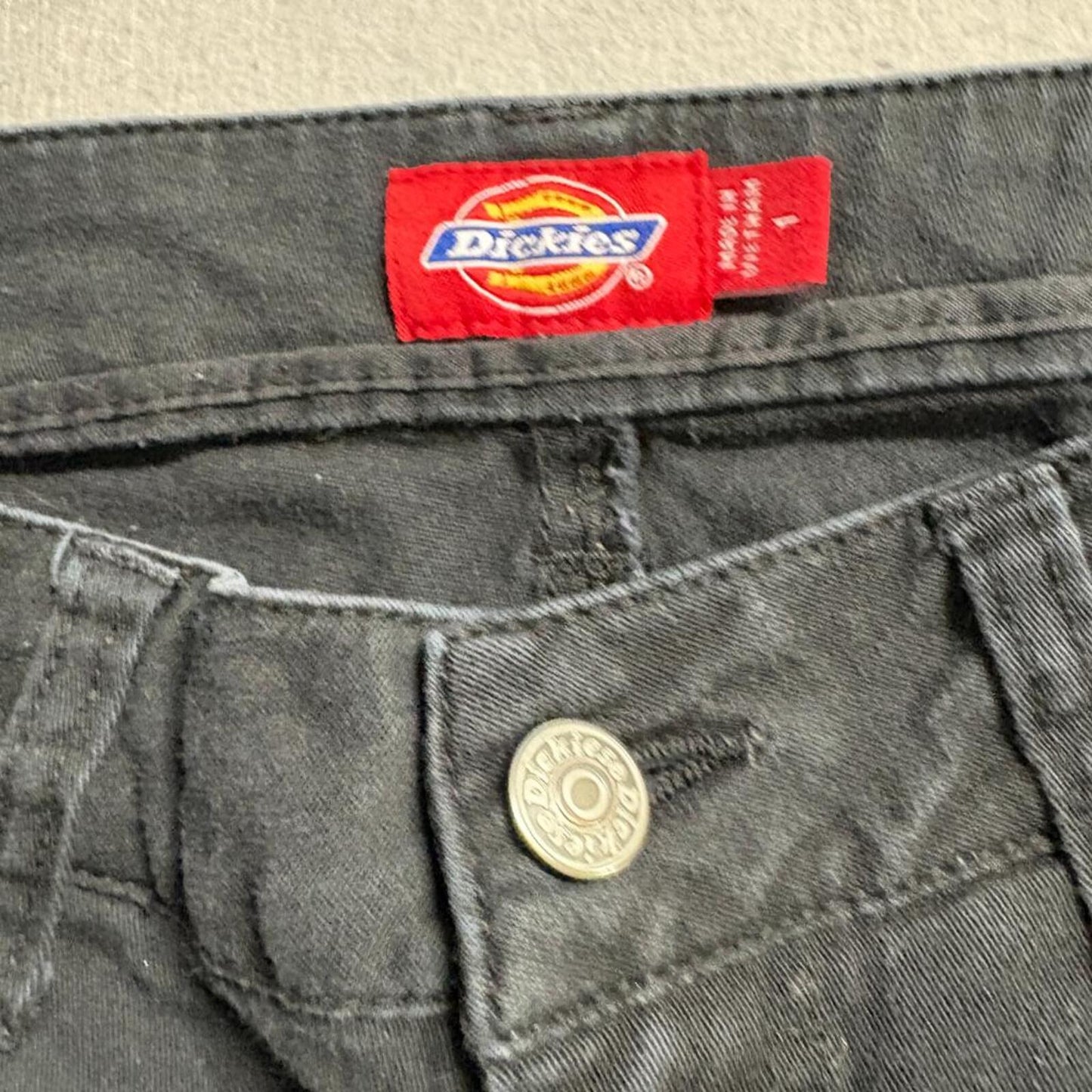 Dickies Womens Pants Size 1 Black Low Rise Bootcut Stretch Chino Workwear