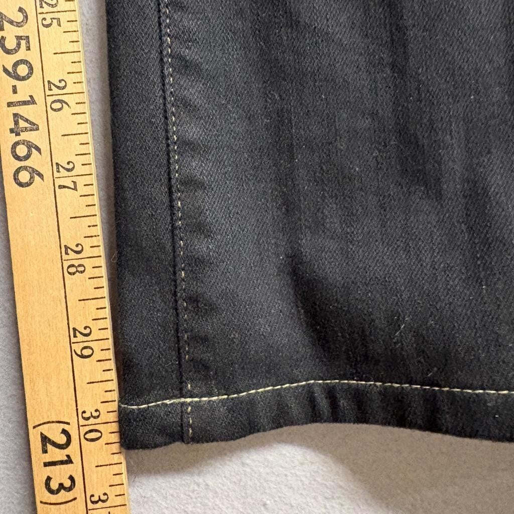 Paige Premium Denim Blue Heights Skinny Jeans Womens Size 32 Black Embroidered