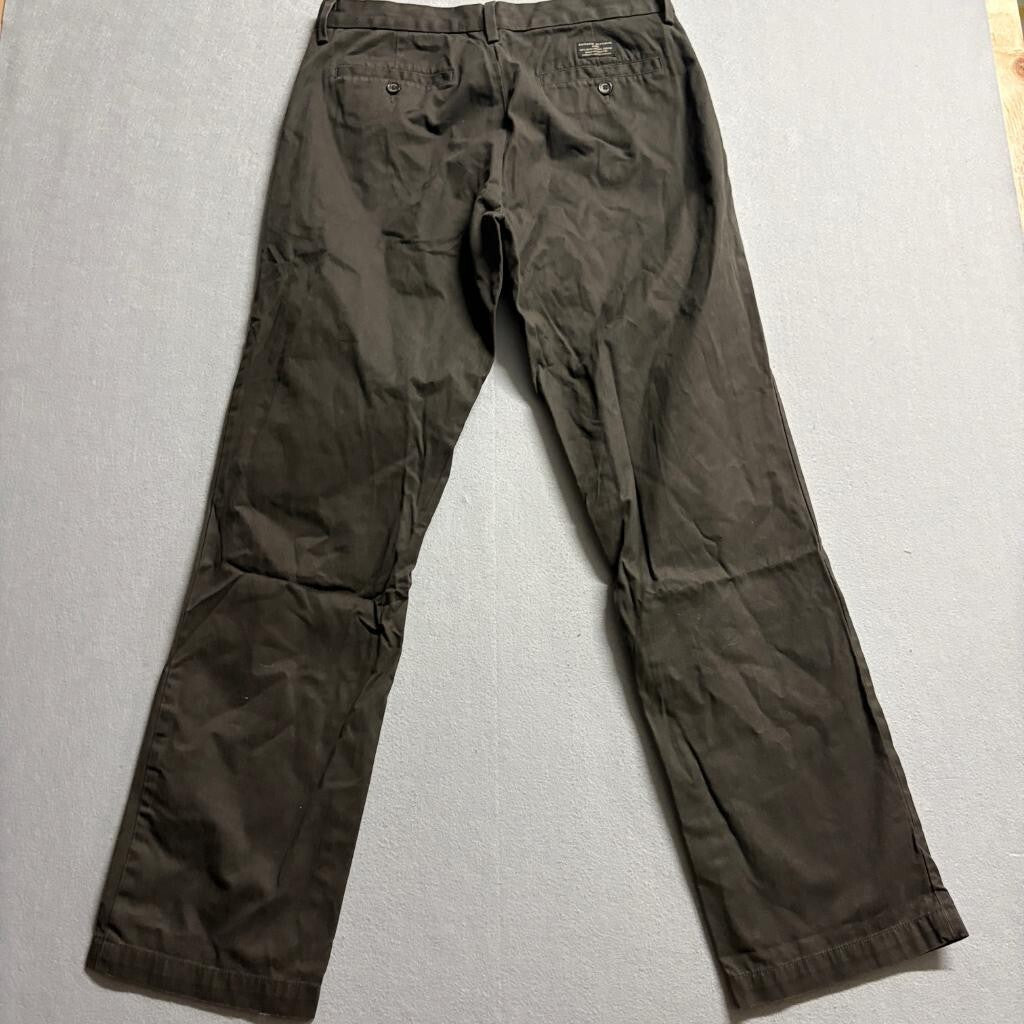 Banana Republic Gavin Chino Pants Mens 32x32 Brown 100% Cotton Straight Leg