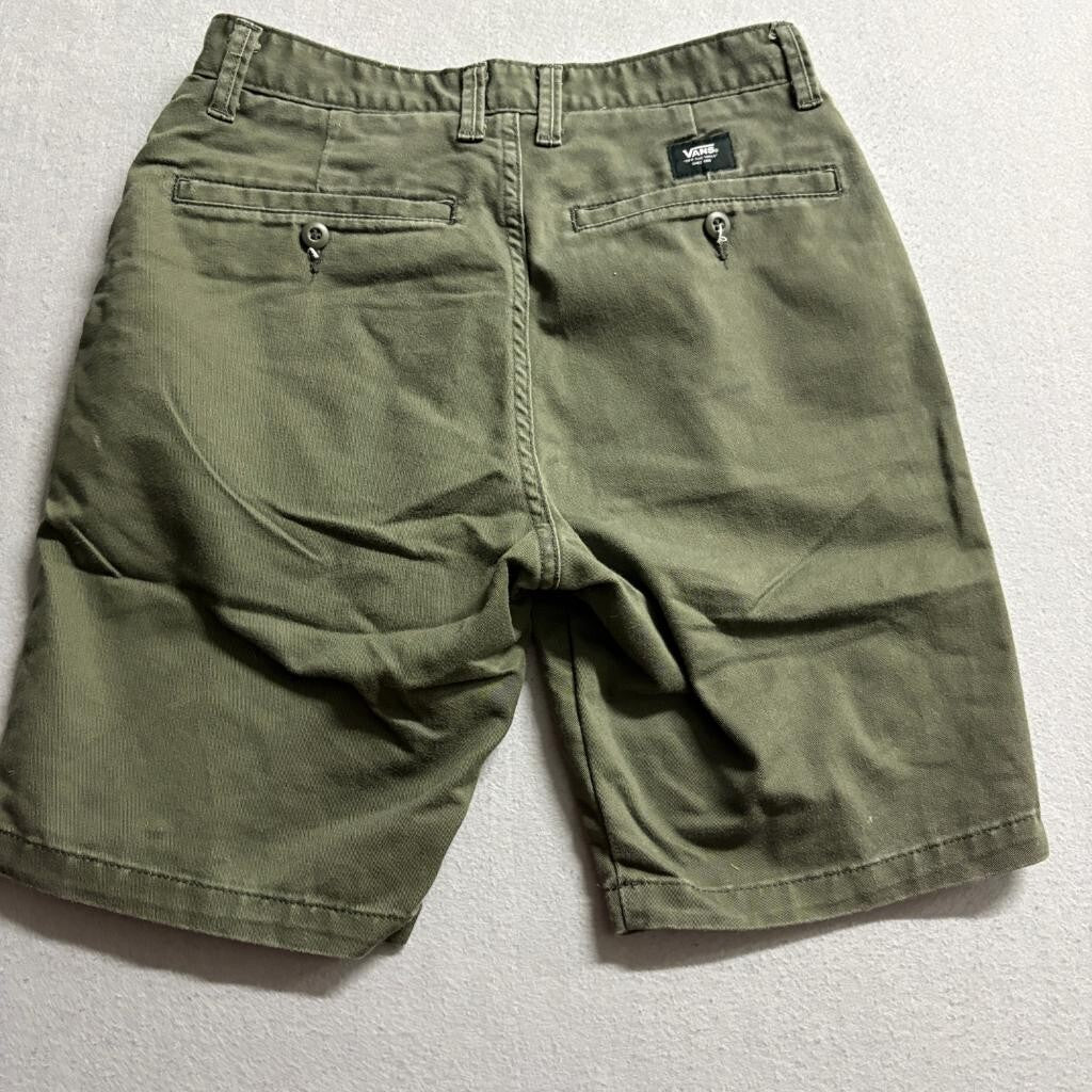 Vans Chino Shorts Mens 28 Green Cotton Blend Skateboarding Casual