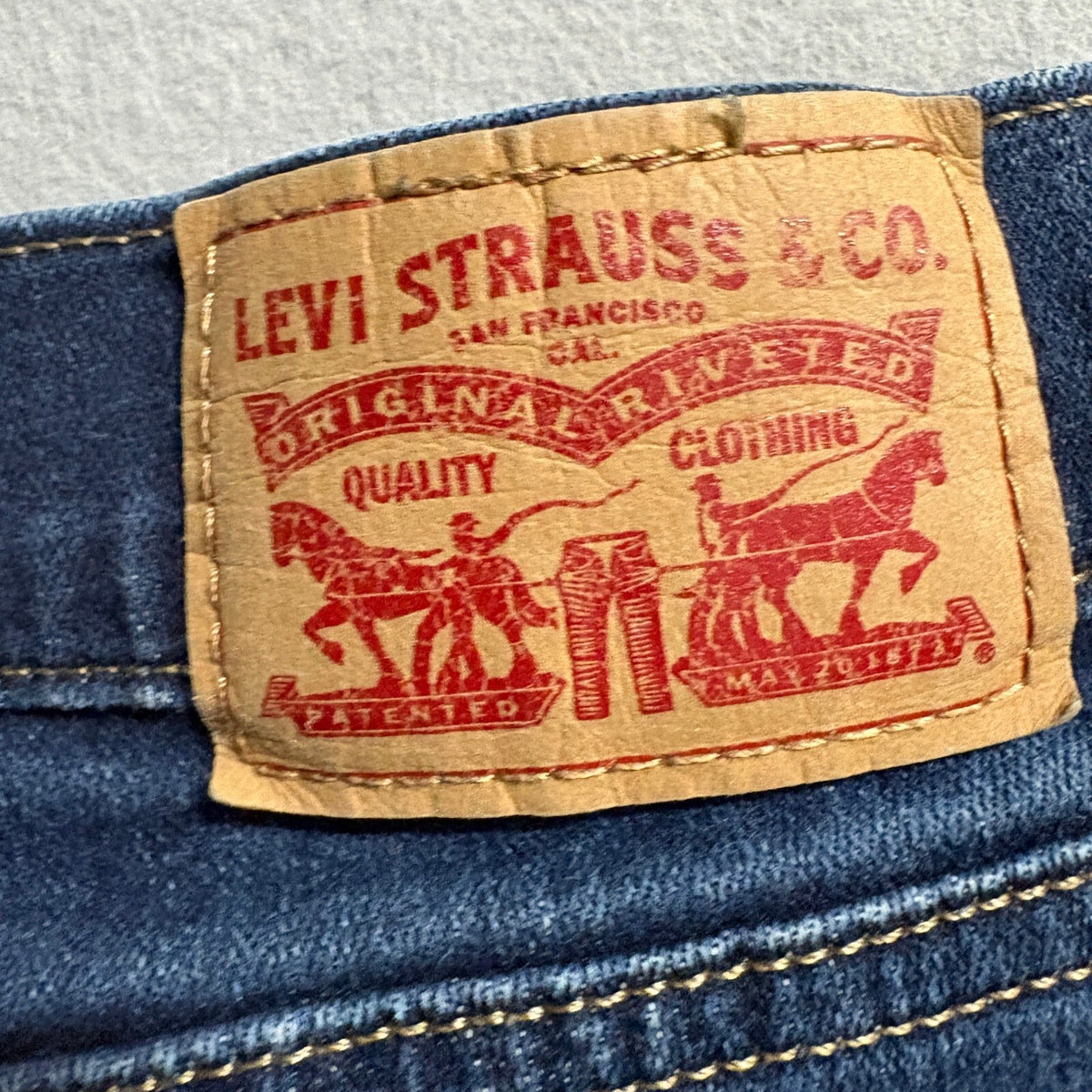 Levis 515 Bootcut Jeans Womens 28 Blue Denim Medium Wash Mid Rise Crop Stretch