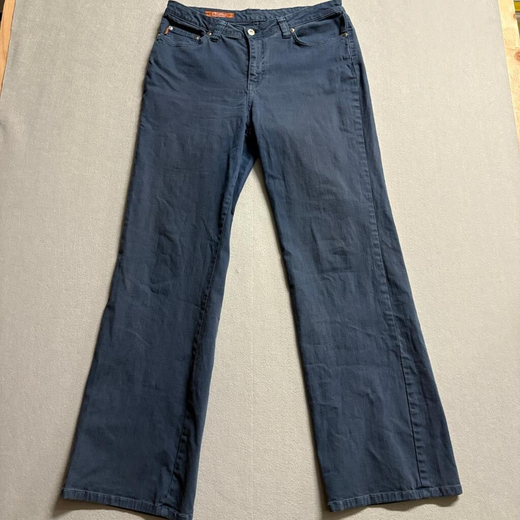 Miu Jeans Authentic Dungarees Womens 32 Blue Denim Wide Leg Pants Mid Rise