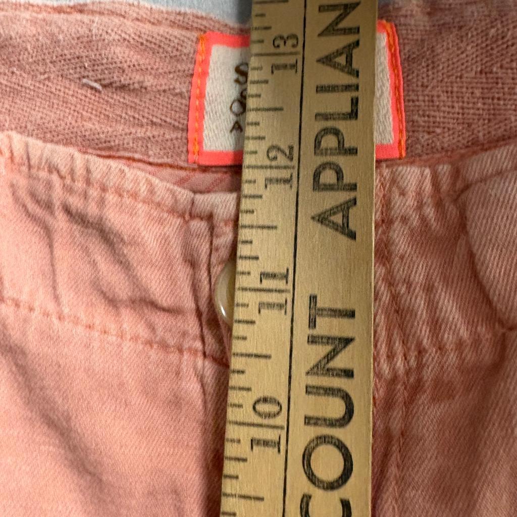 Scotch and Soda Amsterdam Fave Shorts Mens 32 Pink Cotton Linen Blend Chino