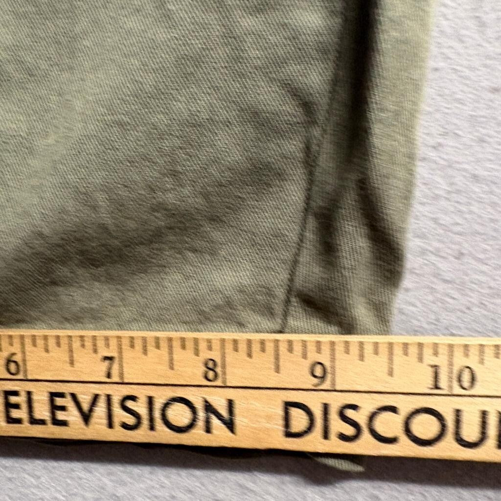 Jonathan Logan Pants Womens Medium Green Cotton Cropped Capri Drawstring Casual