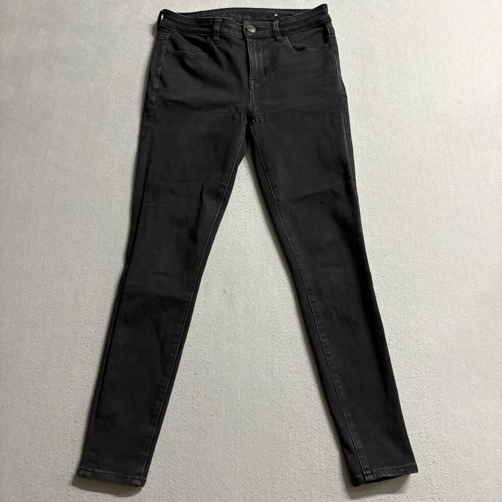 American Eagle Ne(x)t Level Stretch Skinny Jeans Womens 4 Regular Black Denim