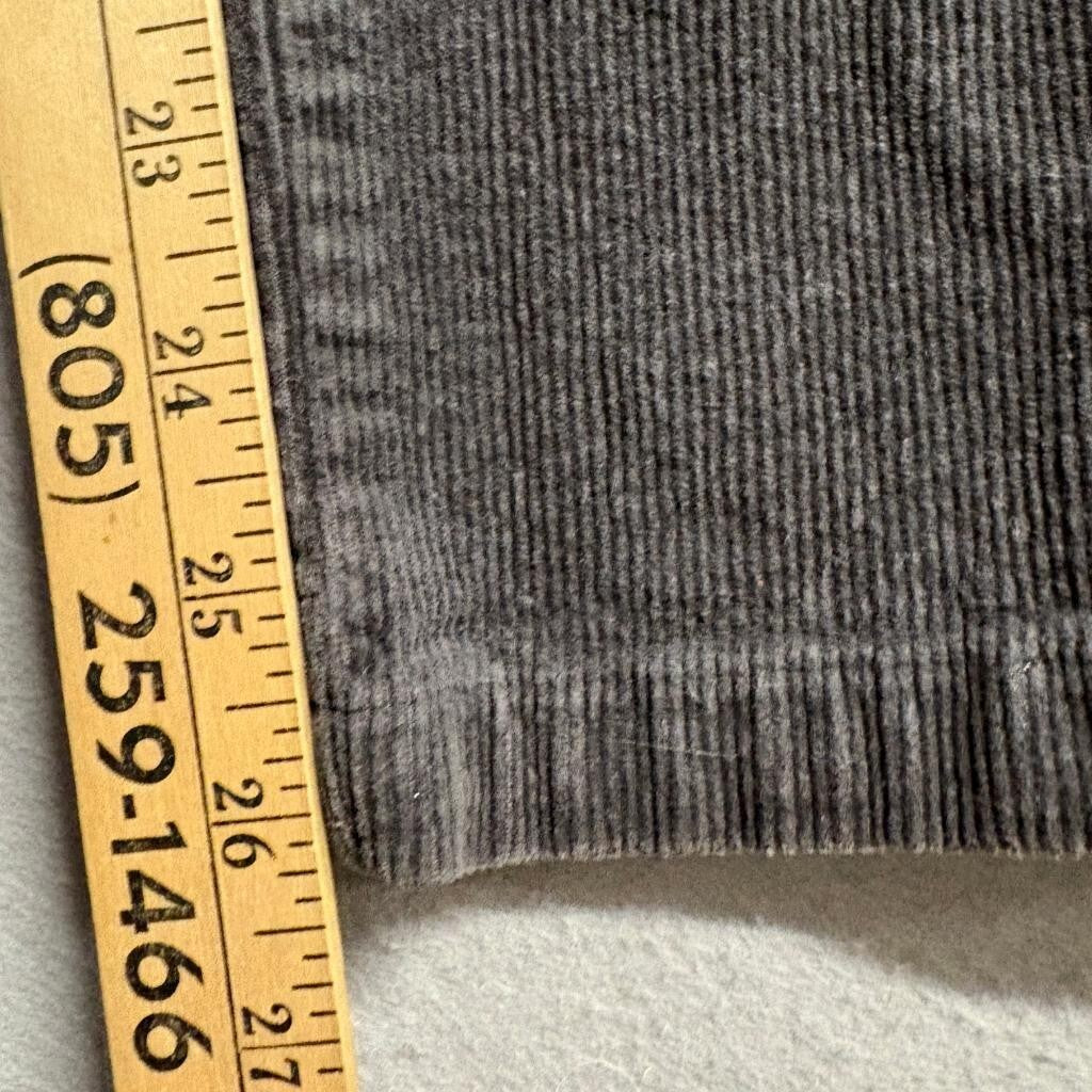 Disturbia Corduroy Carpenter Pants Womens UK 12 US 8 Gray High Rise Straight Leg