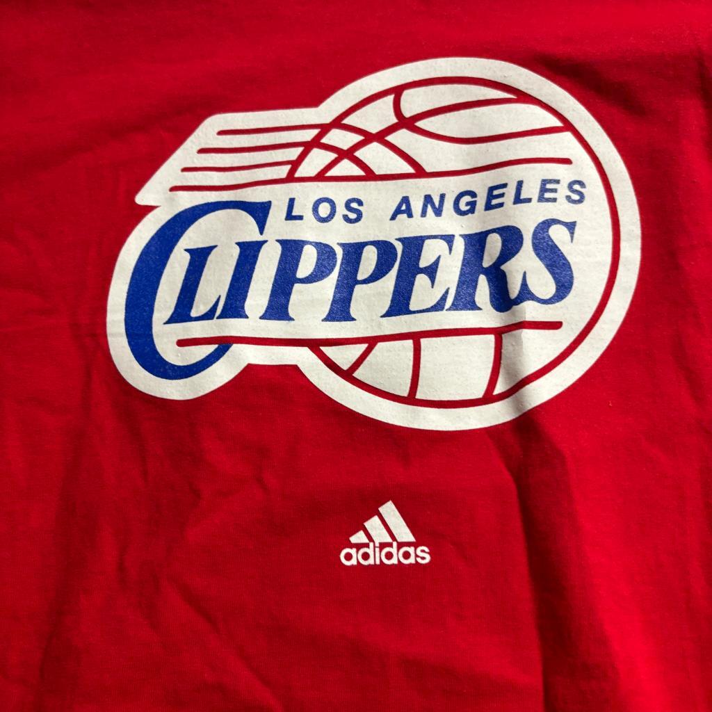 Los Angeles Clippers Adidas Long Sleeve Shirt Mens XL Red NBA Graphic Tee New