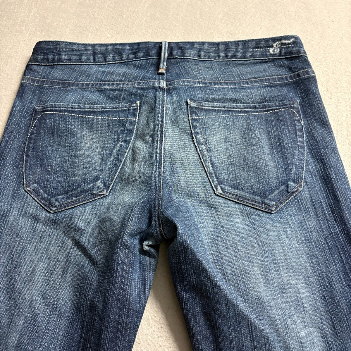 Earnest Sewn Harlan Slimmer 283 Womens Jeans Size 26 Dark Wash Made in USA