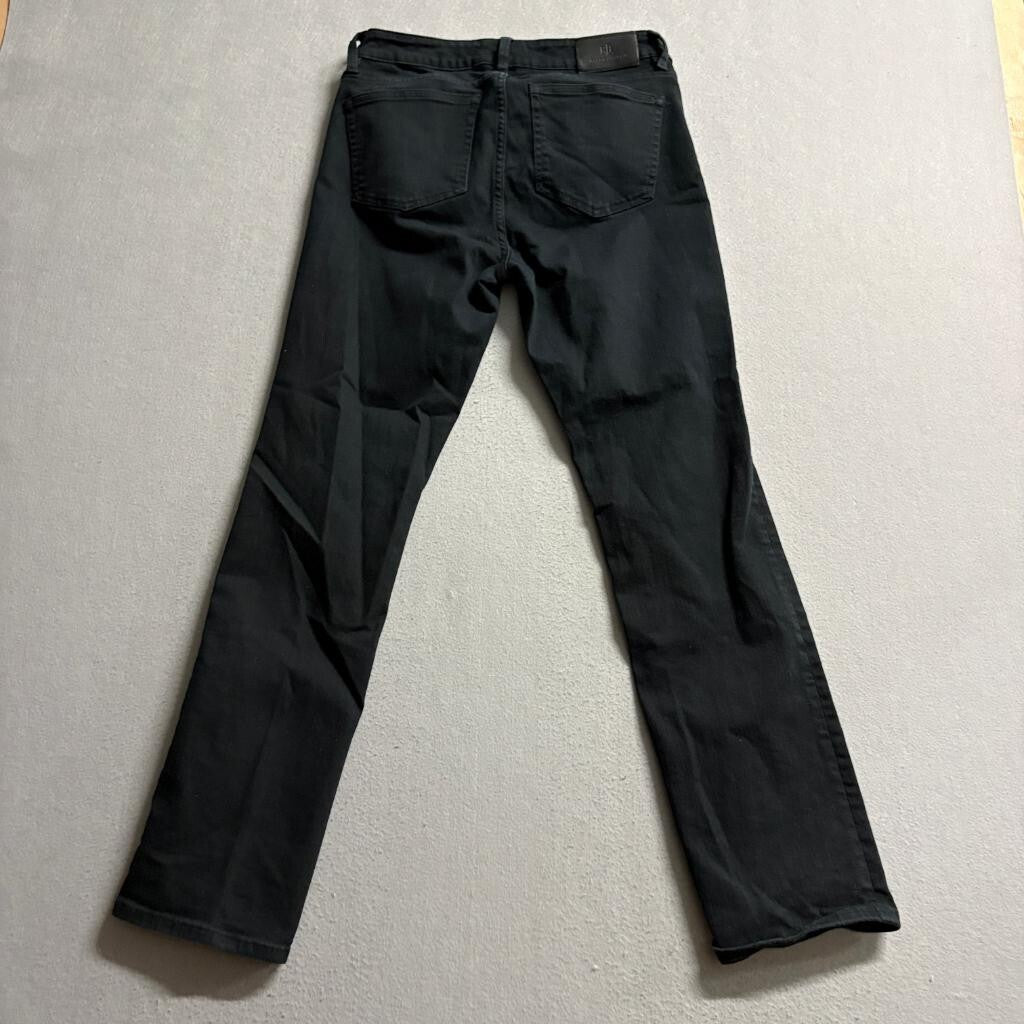 Lauren Ralph Lauren Womens Jeans Size 6 Black Denim Straight Leg Stretch