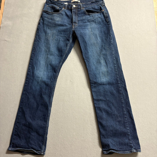 Signature by Levi Strauss Co Mens 34x34 Relaxed Fit Blue Jeans Dark Wash