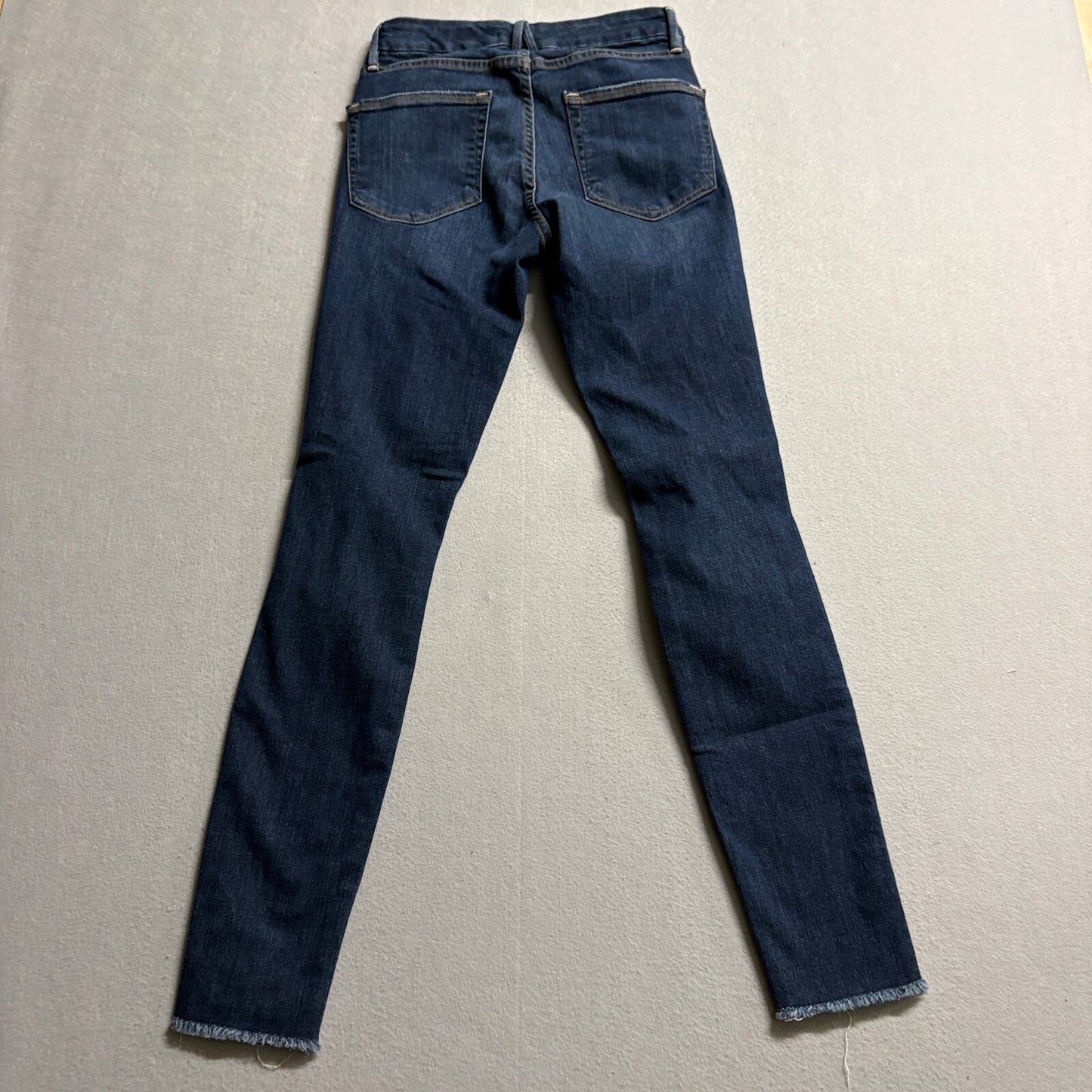 Good American Good Legs Skinny Jeans Distressed Raw Hem Sz 2/26 Classic