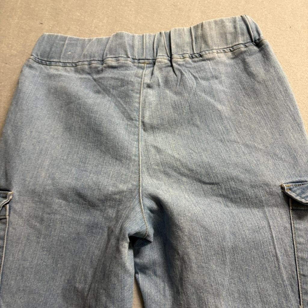 Tinsel Town Denim Joggers Womens Small Blue Stretch Cargo Utility Jeans Pants