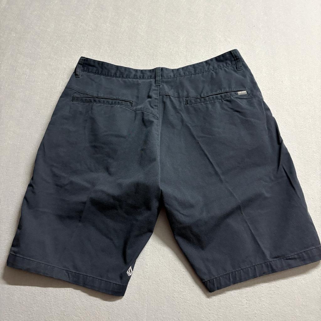 Volcom Frickin Modern Stretch Chino Shorts Mens 36 Black Cotton Blend Skate