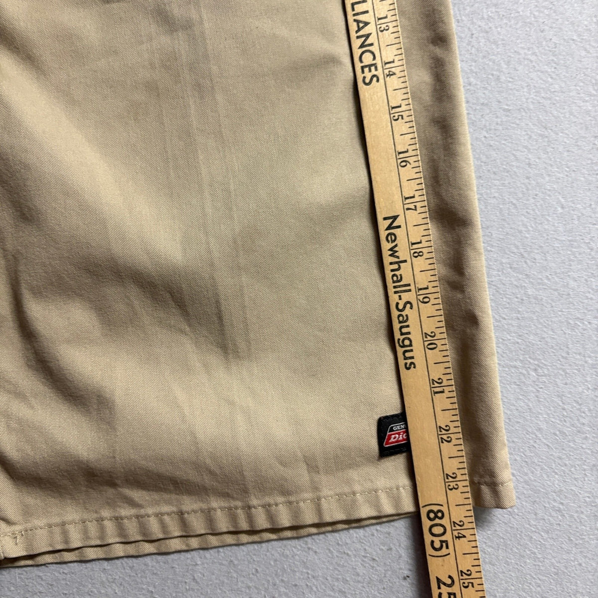 Dickies Mens Work Shorts Size 36 Khaki Tan Flat Front Casual Chino GR630DS