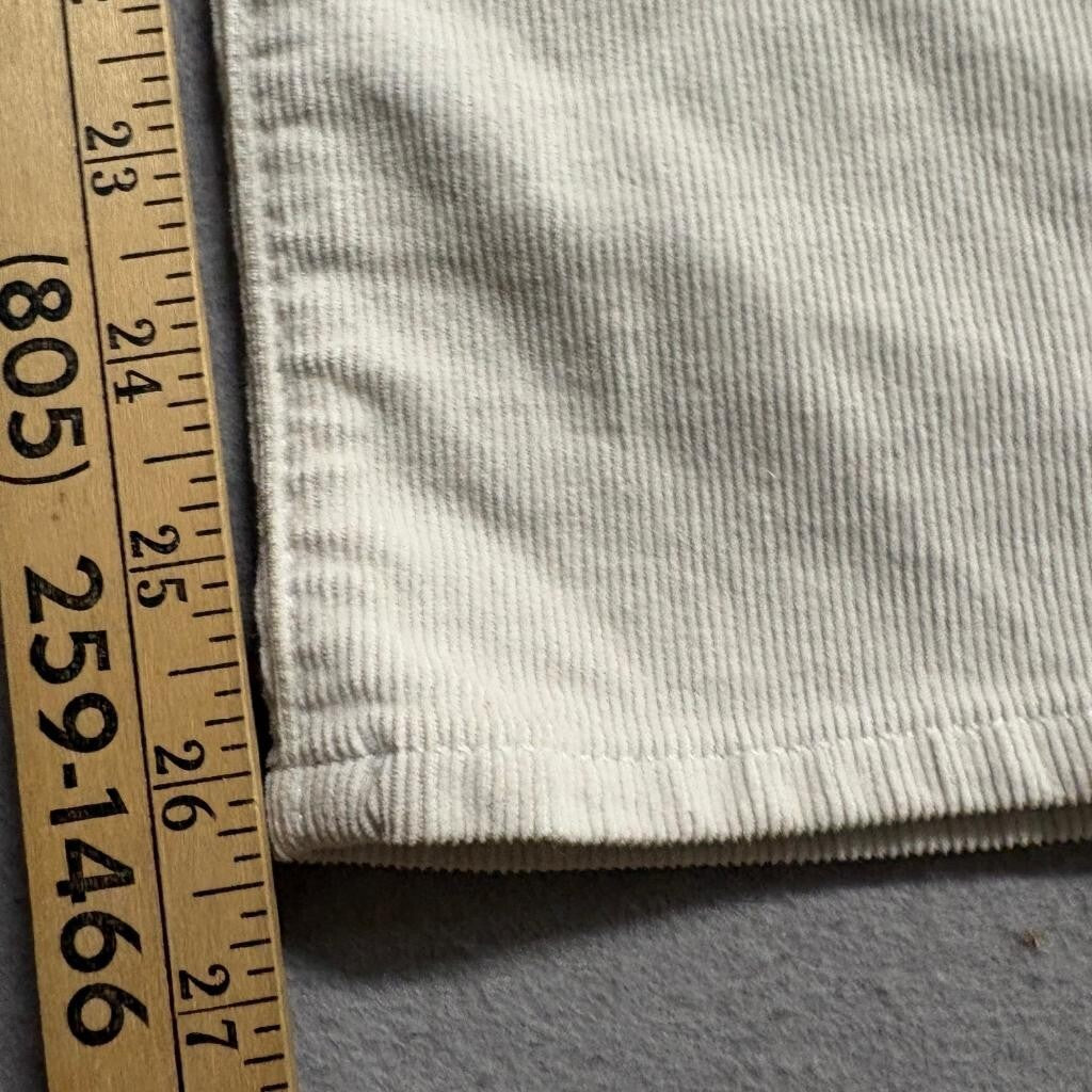 Edwin Bree Corduroy Pants Womens 28 Glacier Gray White Organic Cotton Stretch