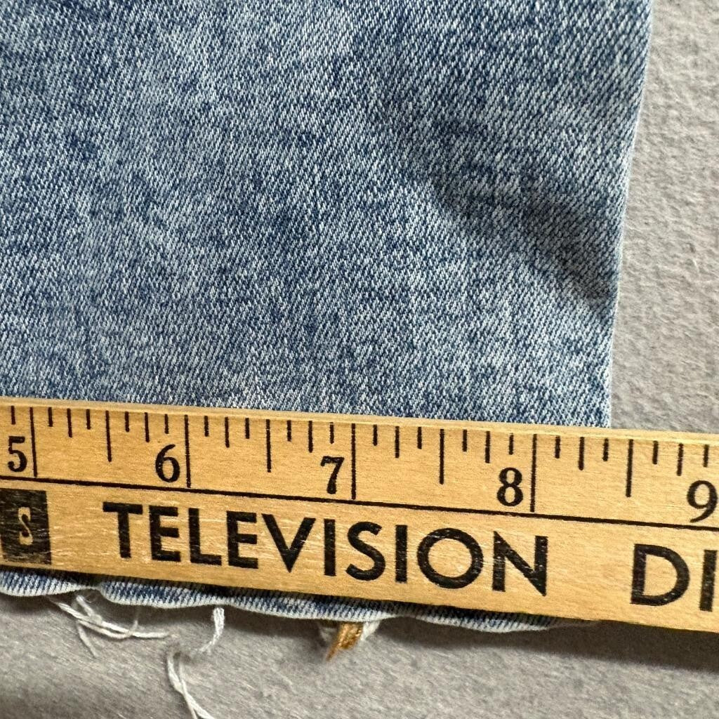 Love Trends Cargo Jeans Womens Size 3 Blue Denim Wide Leg Multi Pocket Stretch