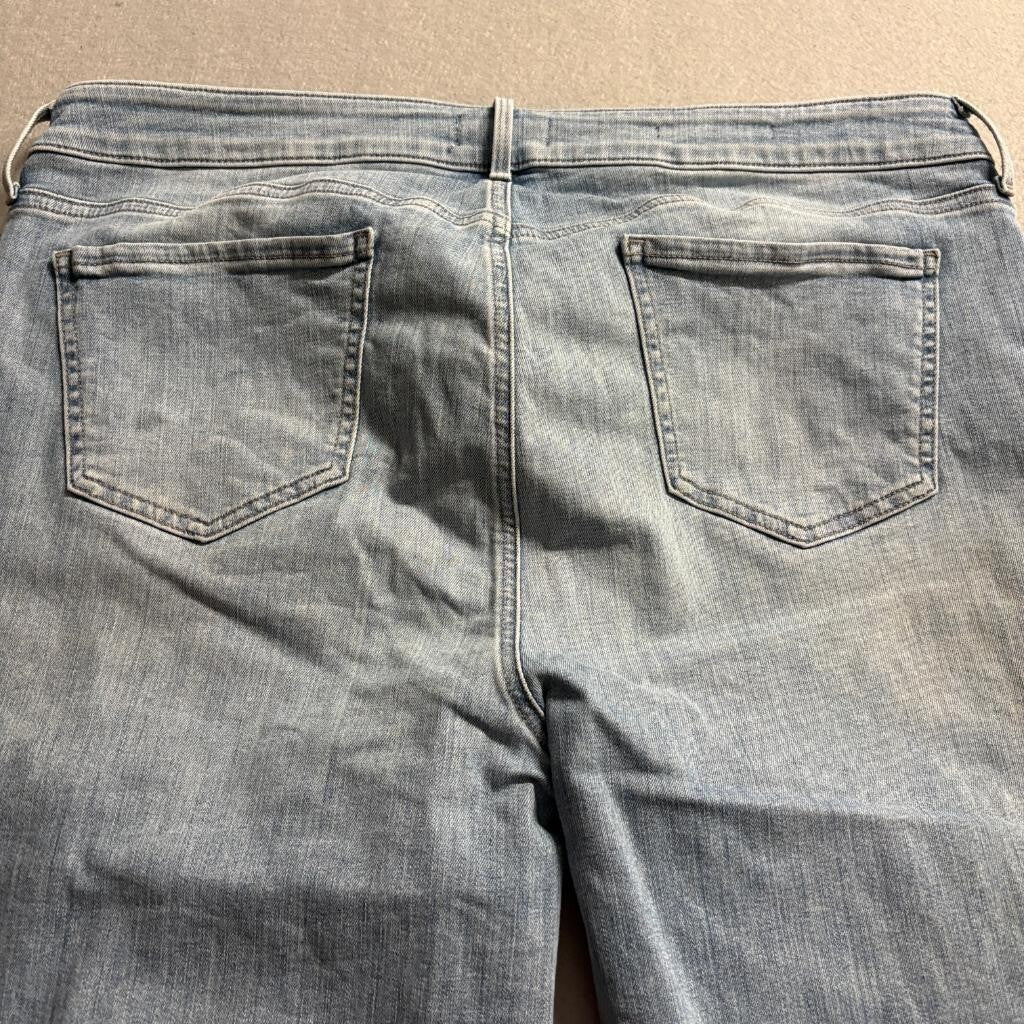 NYDJ Marilyn Straight Crop Jeans Womens 16 Blue Lift Tuck Denim Capris