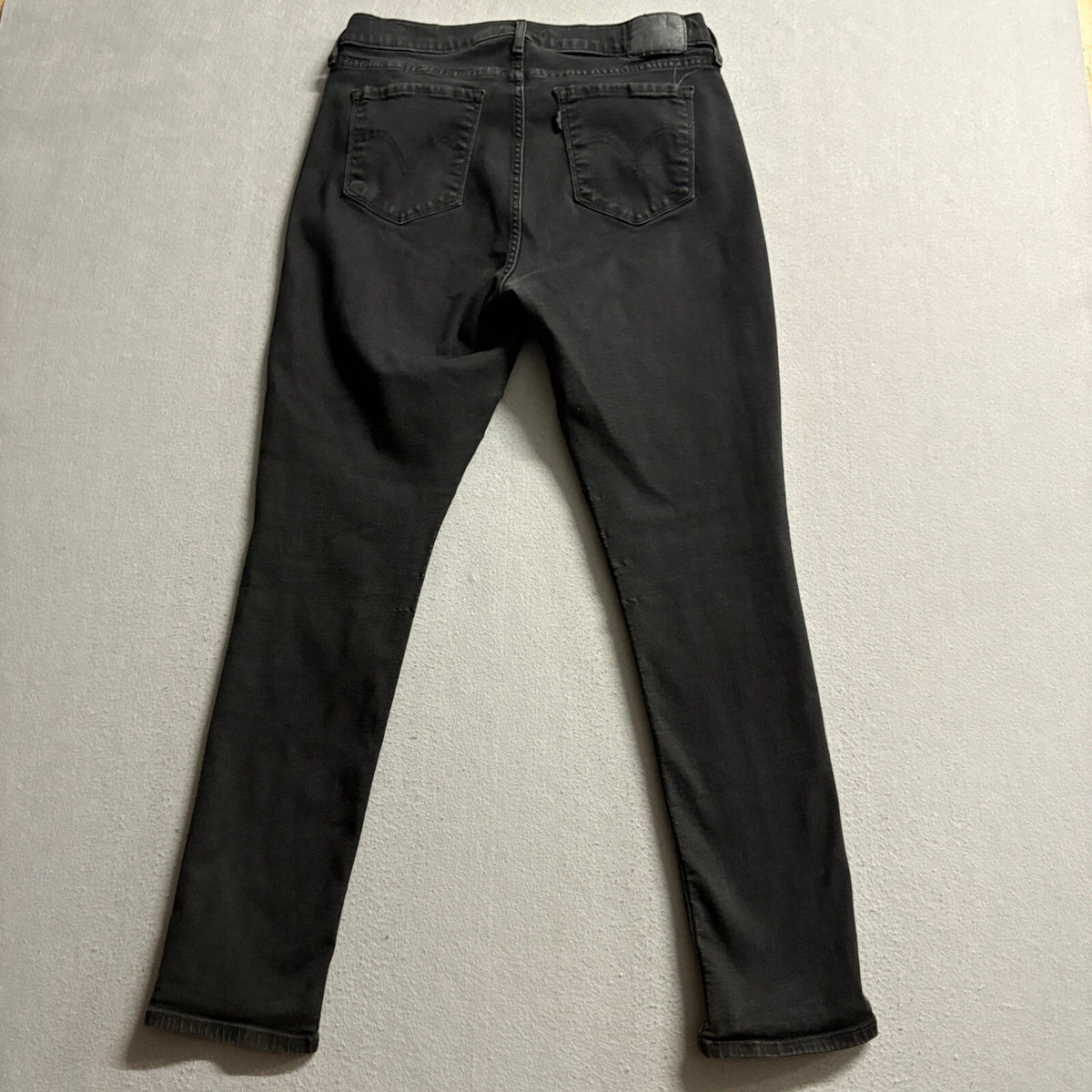 Levi's Classic Skinny Jeans Womens 12M Black Denim Stretch Pants W31 L30