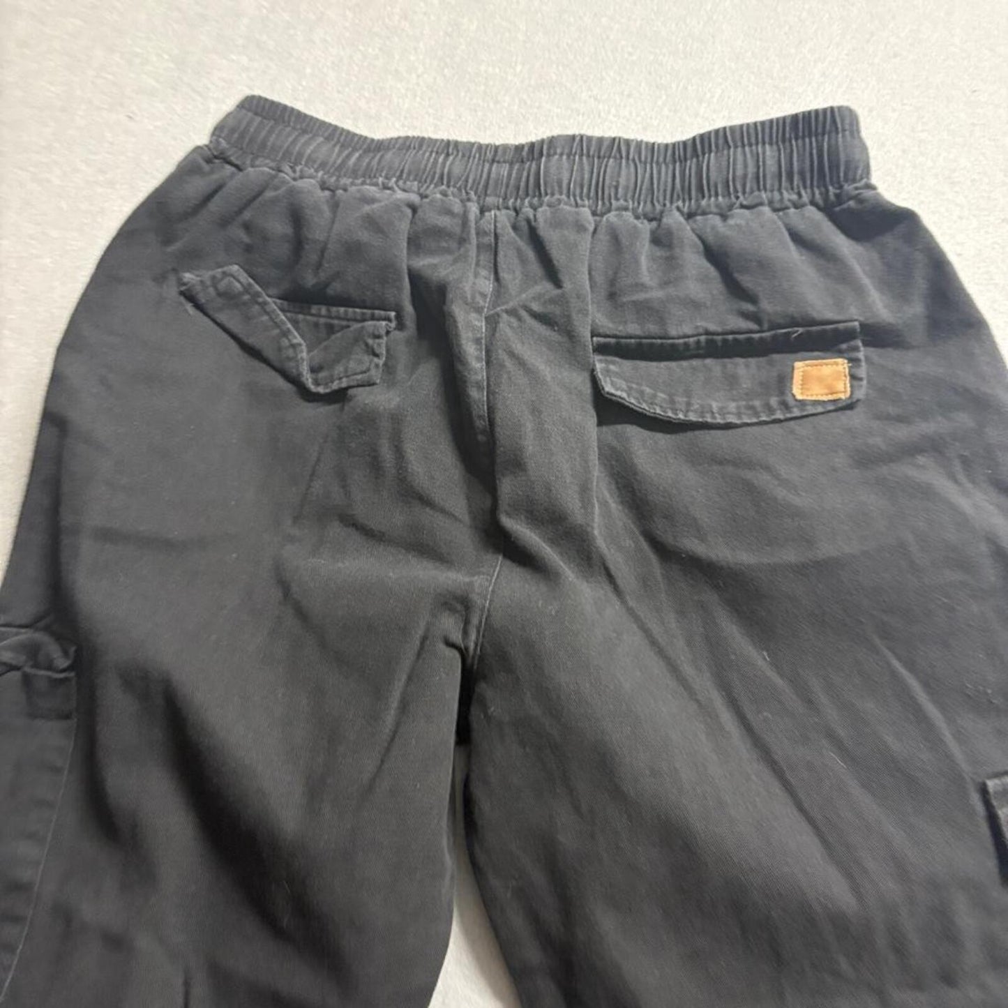 Unbranded Women's Black Cargo Jogger Pants Size Medium Elastic Waist Utility
