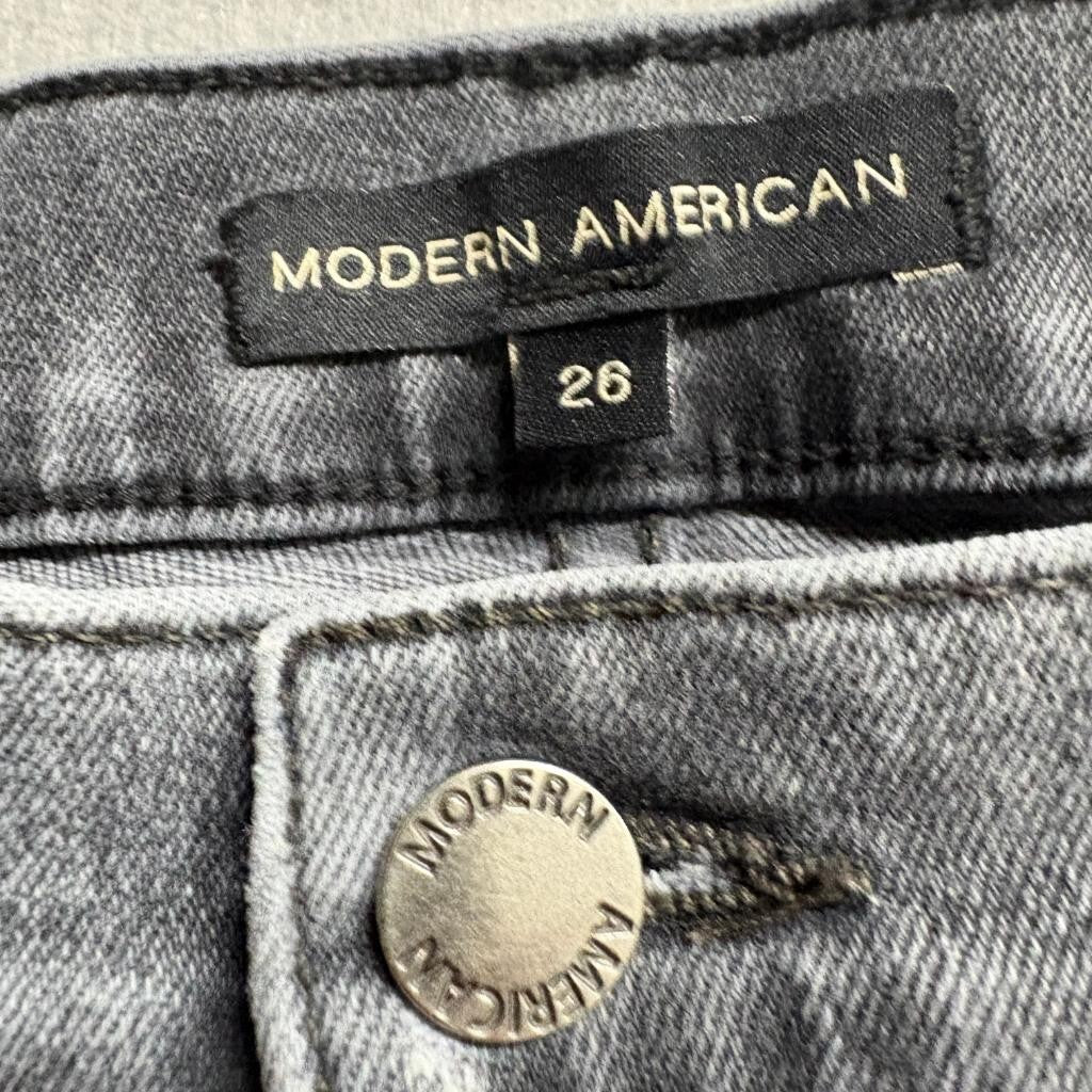Modern American La Fayette Narrow Jeans Womens 26 Gray High Rise Slim Straight