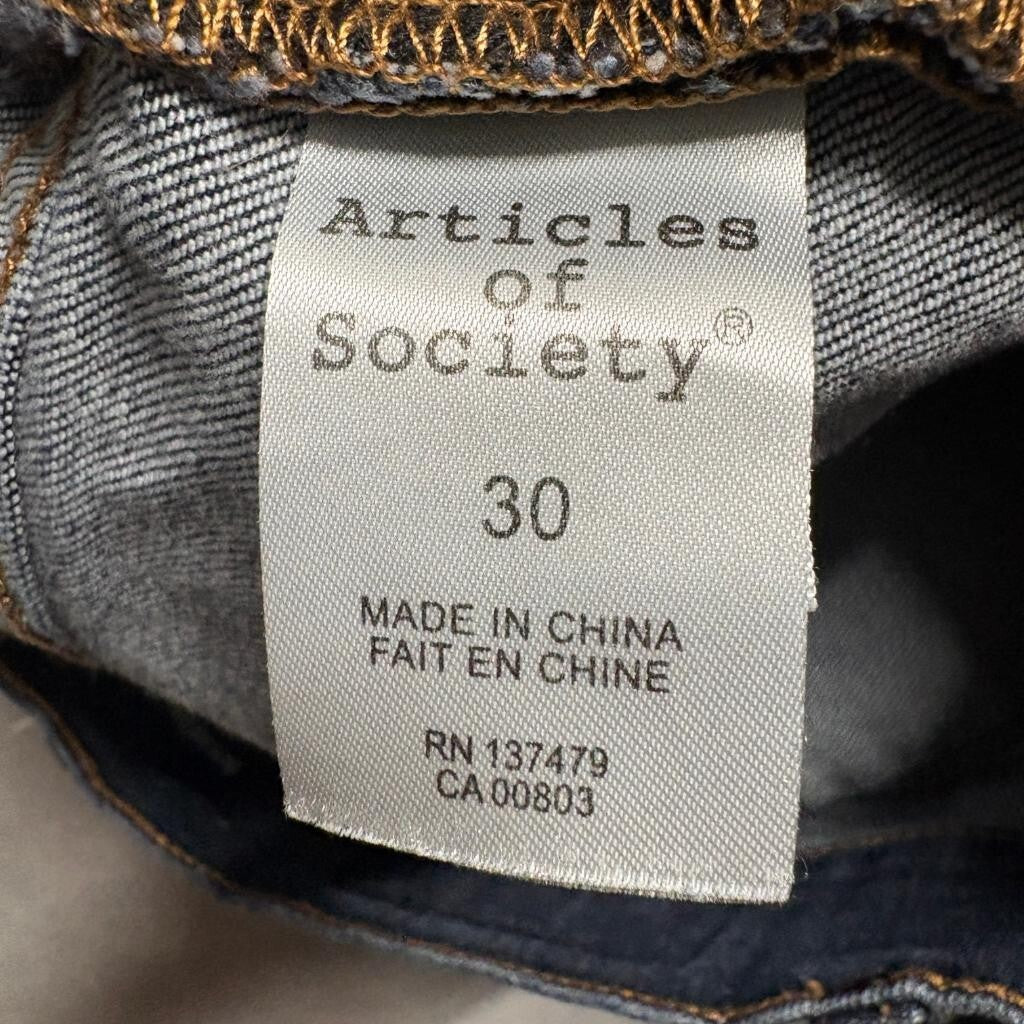 Articles of Society Slim Dylan Jeans Womens Size 30 Dark Wash Skinny Denim