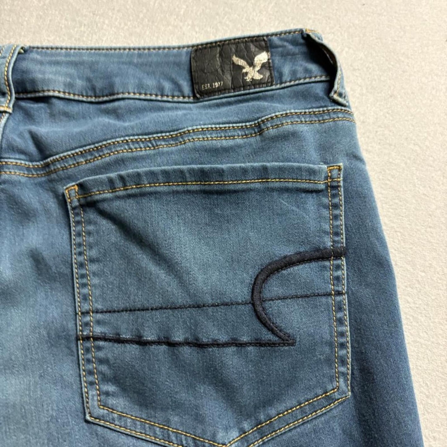 American Eagle Super Super Stretch Jegging Womens Size 12 Regular Blue Jeans
