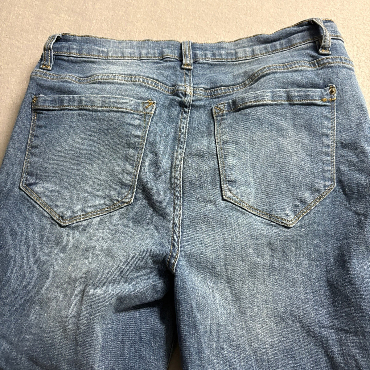 Kensie Jeans Womens 10/30 Blue Denim The Ultimate High Rise Skinny Fray Hem