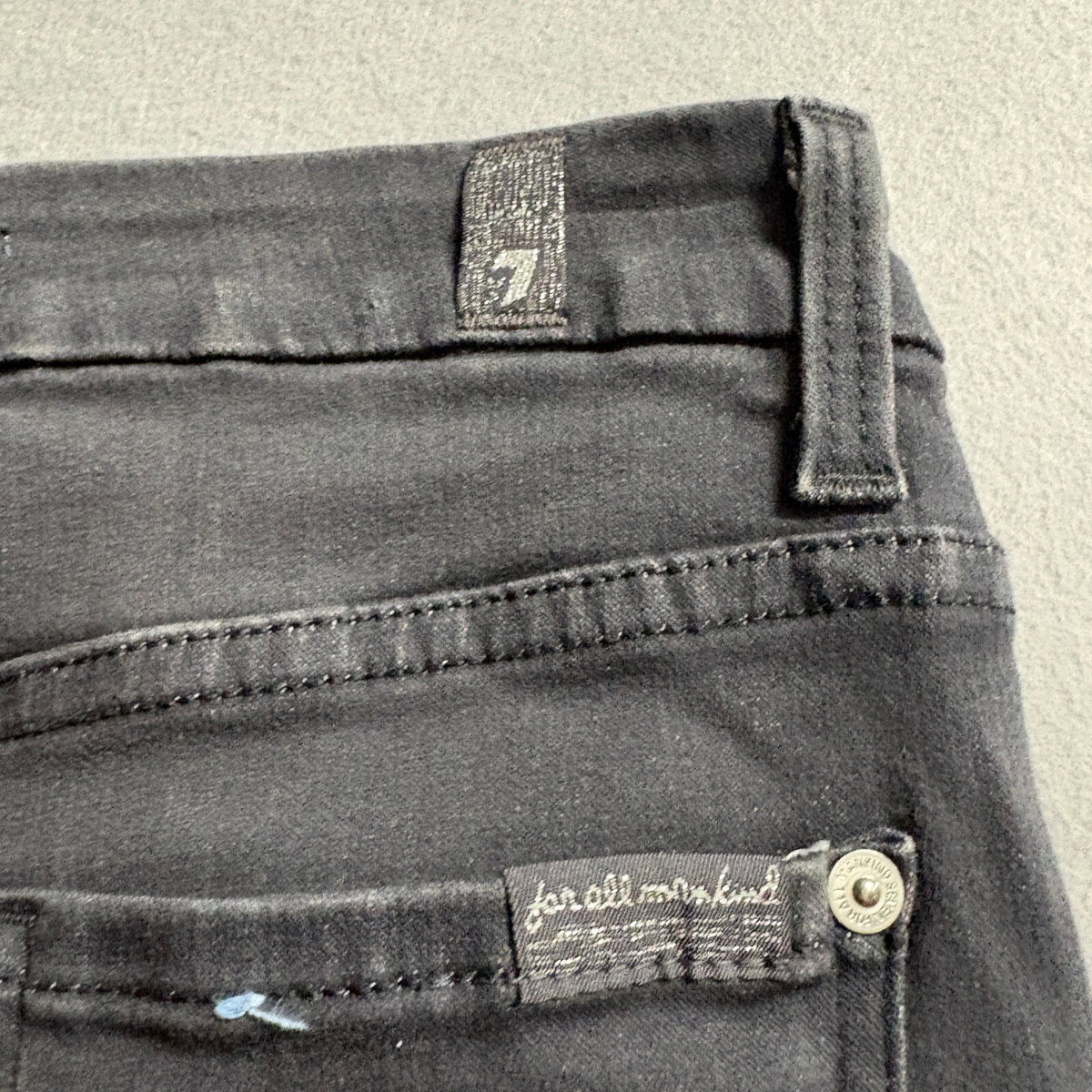 7 For All Mankind b(air) High Waist Ankle Skinny Jeans Womens Size 25 Black