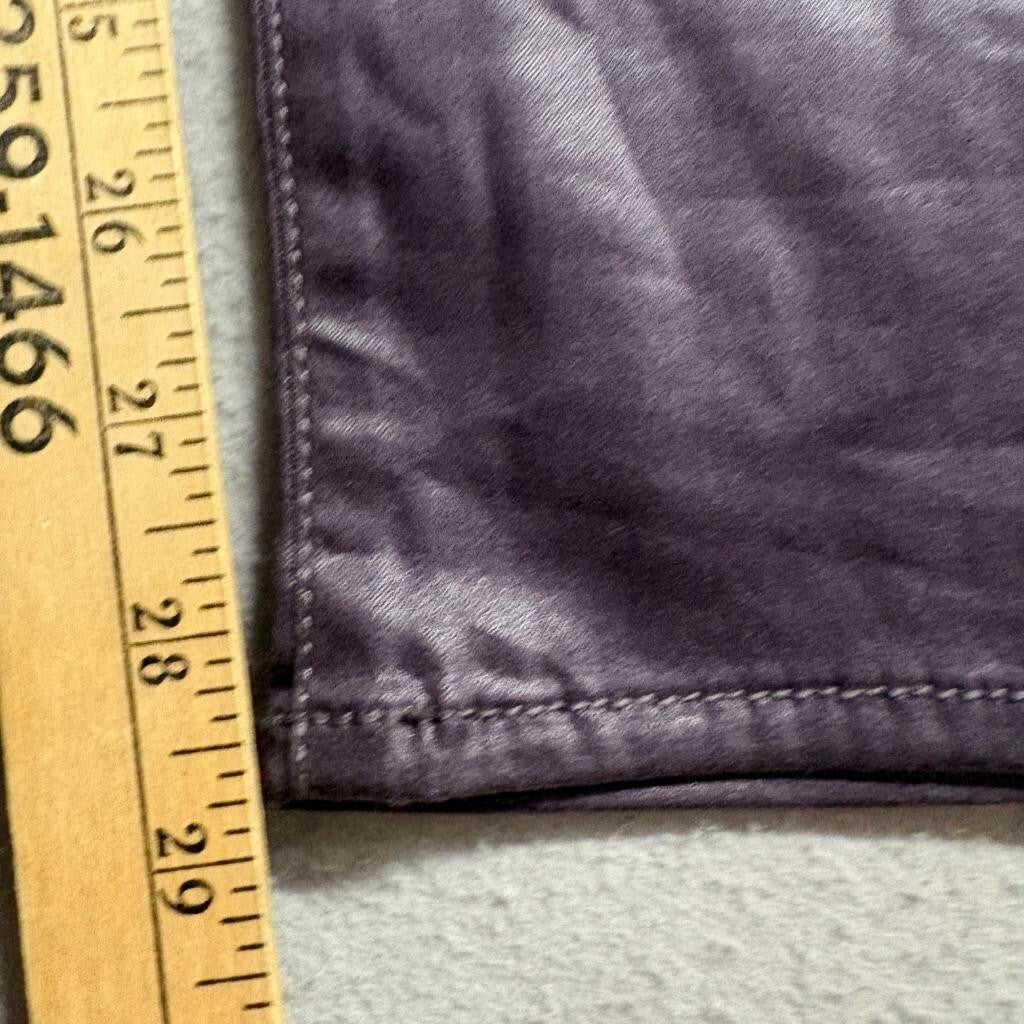 American Eagle Hi-Rise Jegging Jeans Womens 10 Purple Coated Waxed Stretch