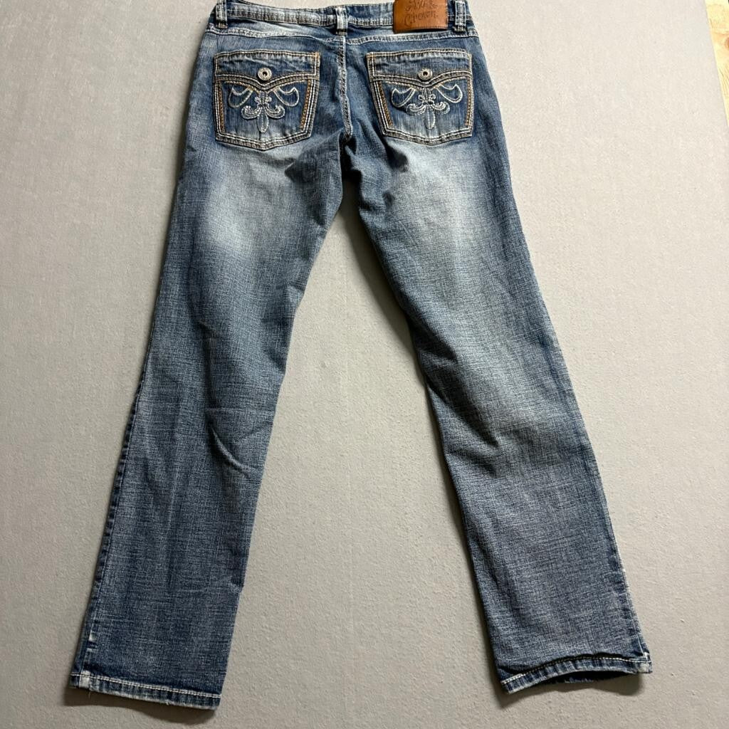 Axe & Crown Classic Straight Jeans Womens 30x30 Medium Wash Stretch Denim
