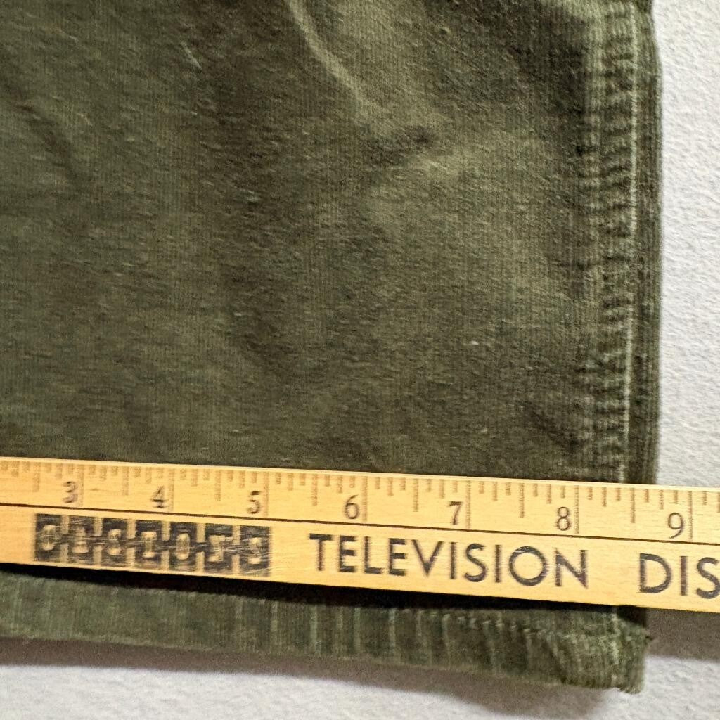 Jones New York Sport Corduroy Pants Womens 10 Green Stretch Straight Leg Casual