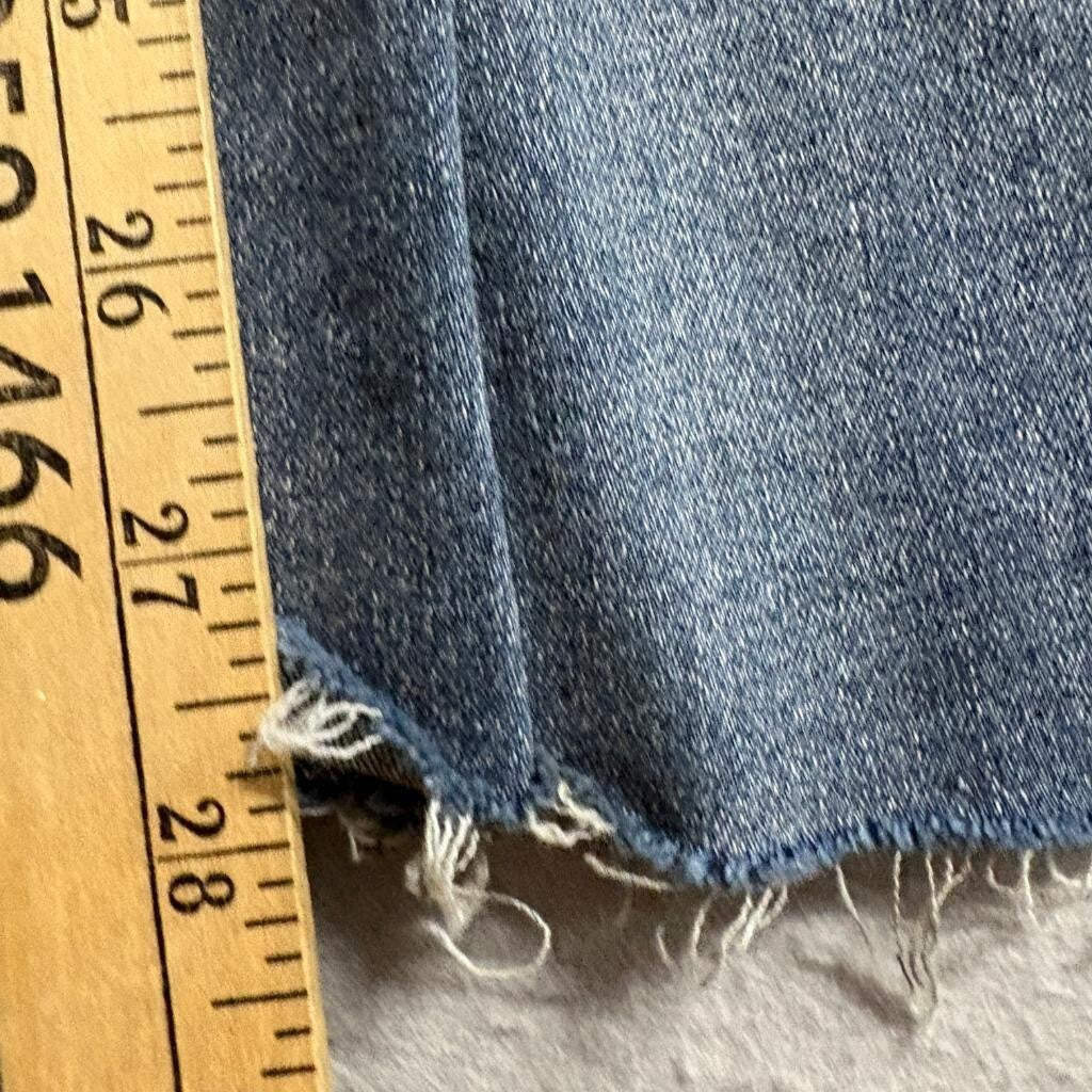 Austin Landing Flare Jeans Womens 9/29 Blue Denim Raw Hem Stretch High Rise