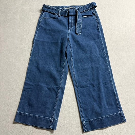 Universal Thread High Rise Wide Leg Crop Jeans Womens Size 2 26 Blue Denim