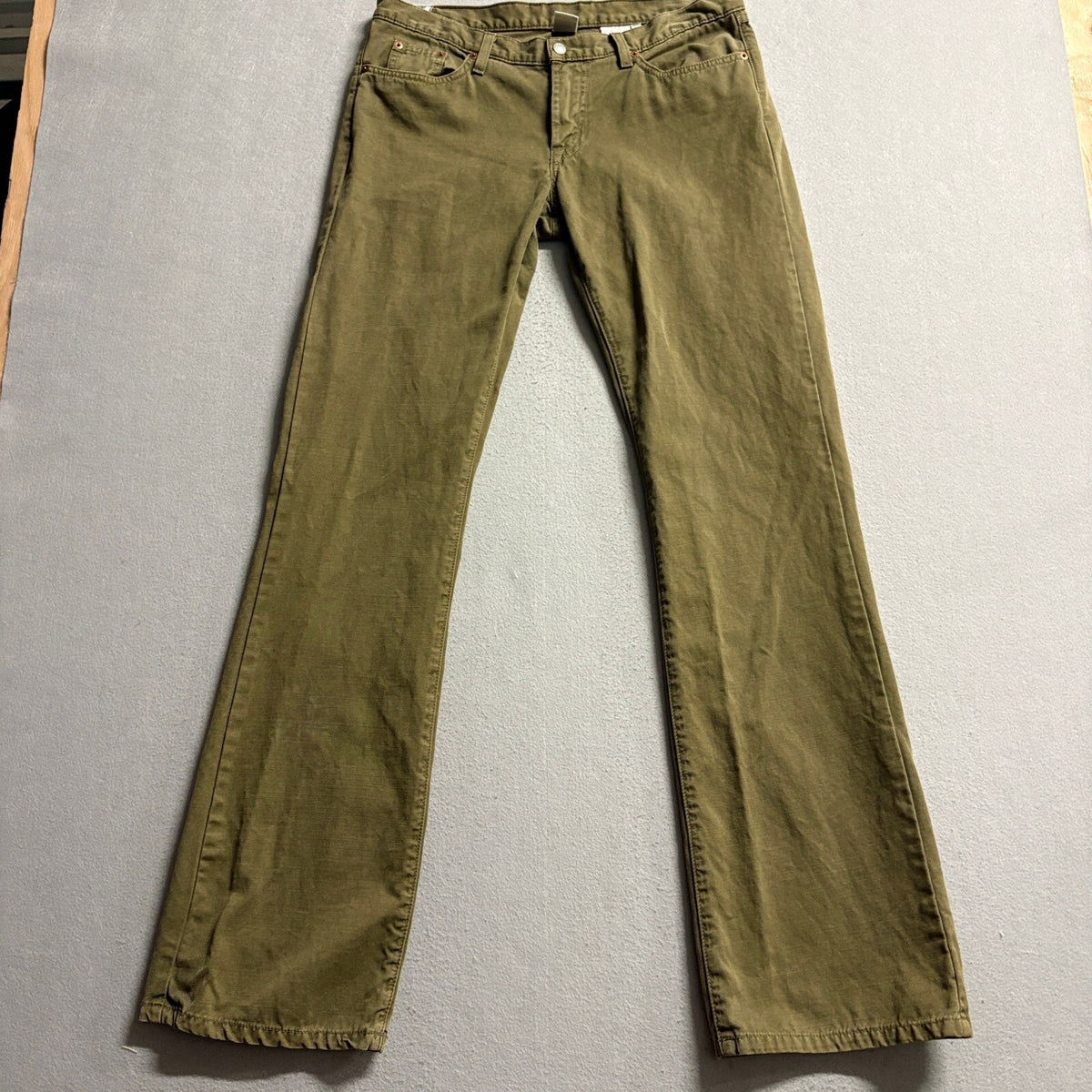 Lucky Brand Jeans Mens 30 Snapper Jean Green Olive Cotton Made in USA Pants