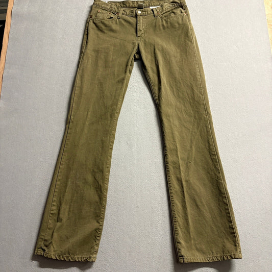 Lucky Brand Jeans Mens 30 Snapper Jean Green Olive Cotton Made in USA Pants