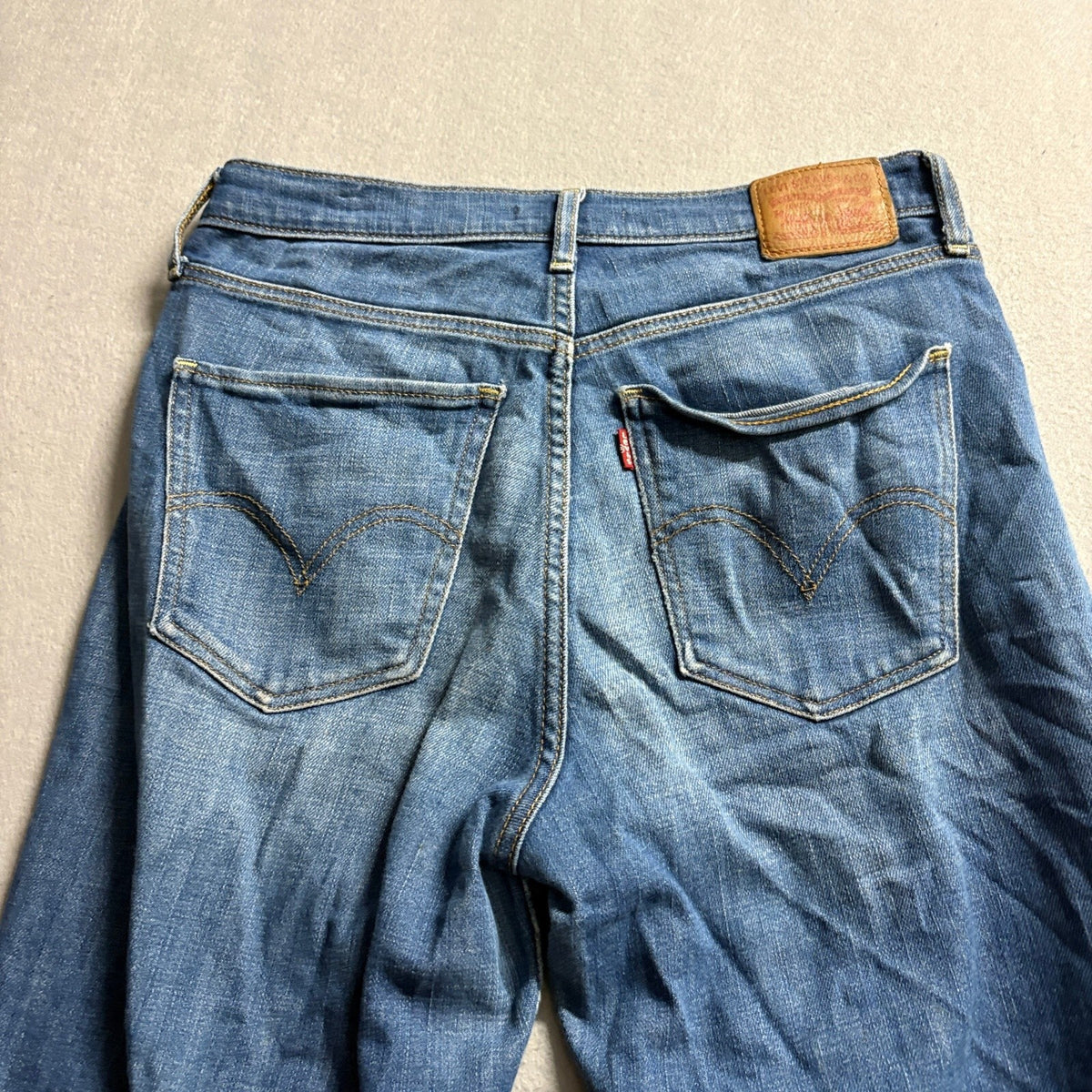 Levi's Mile High Super Skinny Jeans Womens 28 Blue Denim High Rise Stretch
