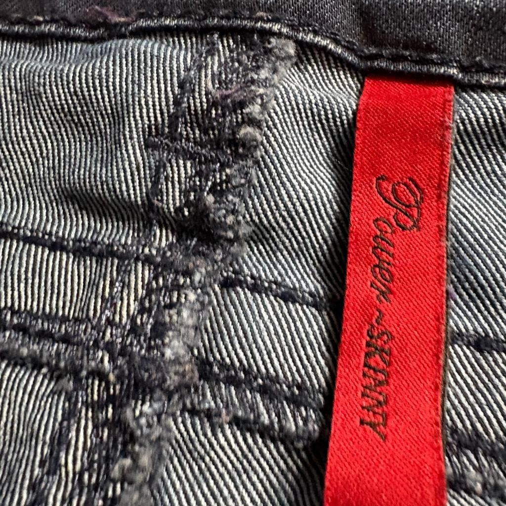 Guess Power Skinny Jeans Womens 26 Dark Wash Blue Denim Stretch Low Rise