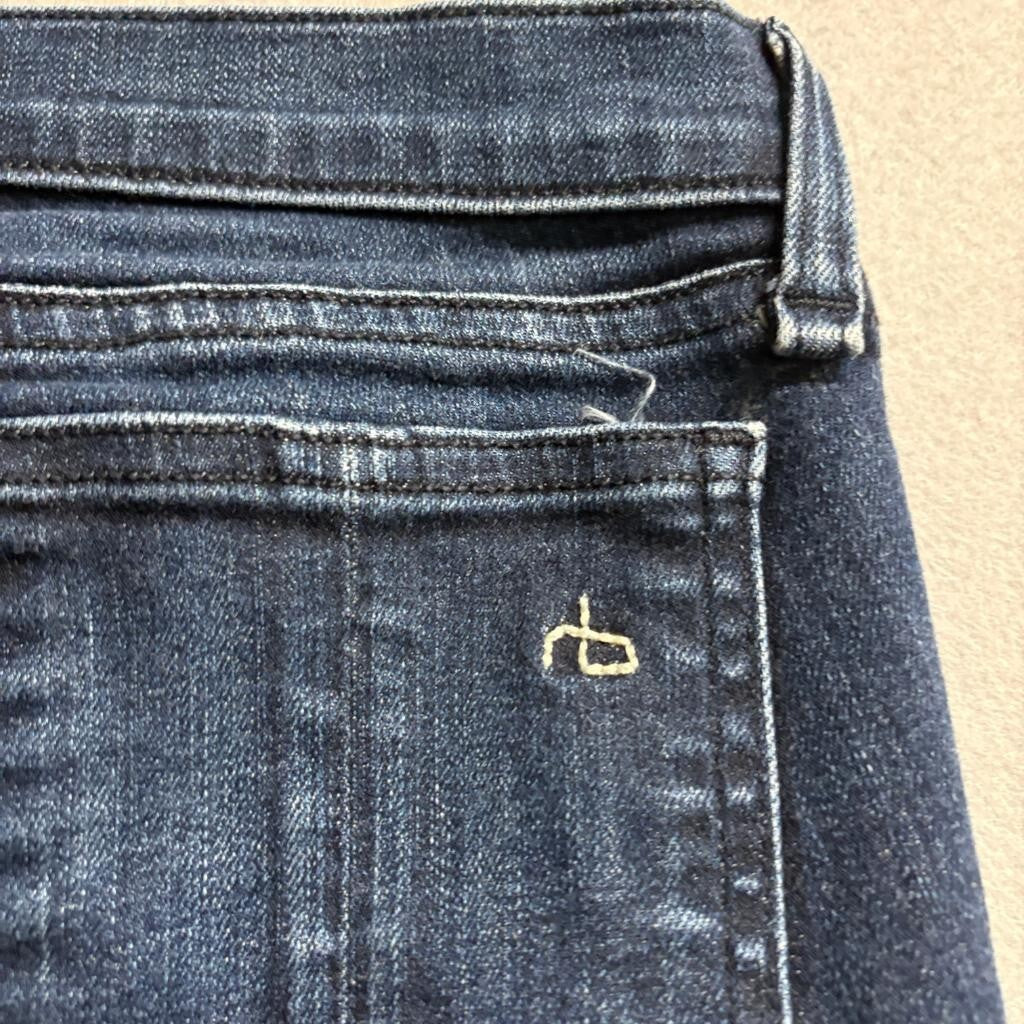Rag & Bone Kensington Skinny Jeans Womens 26 Blue Denim Moto Zipper Ankle