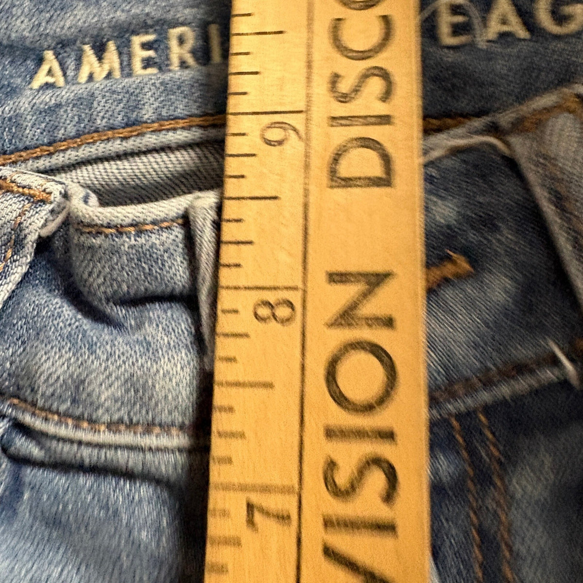 American Eagle Cargo Jeans Womens 000 Regular Blue Denim Wide Leg Stretch