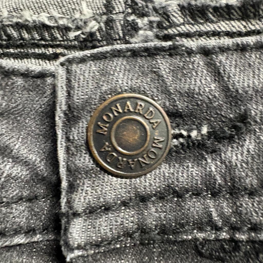 Monarda Distressed Skinny Jeans Womens Size 7 Gray Denim Stretch Ripped Pockets