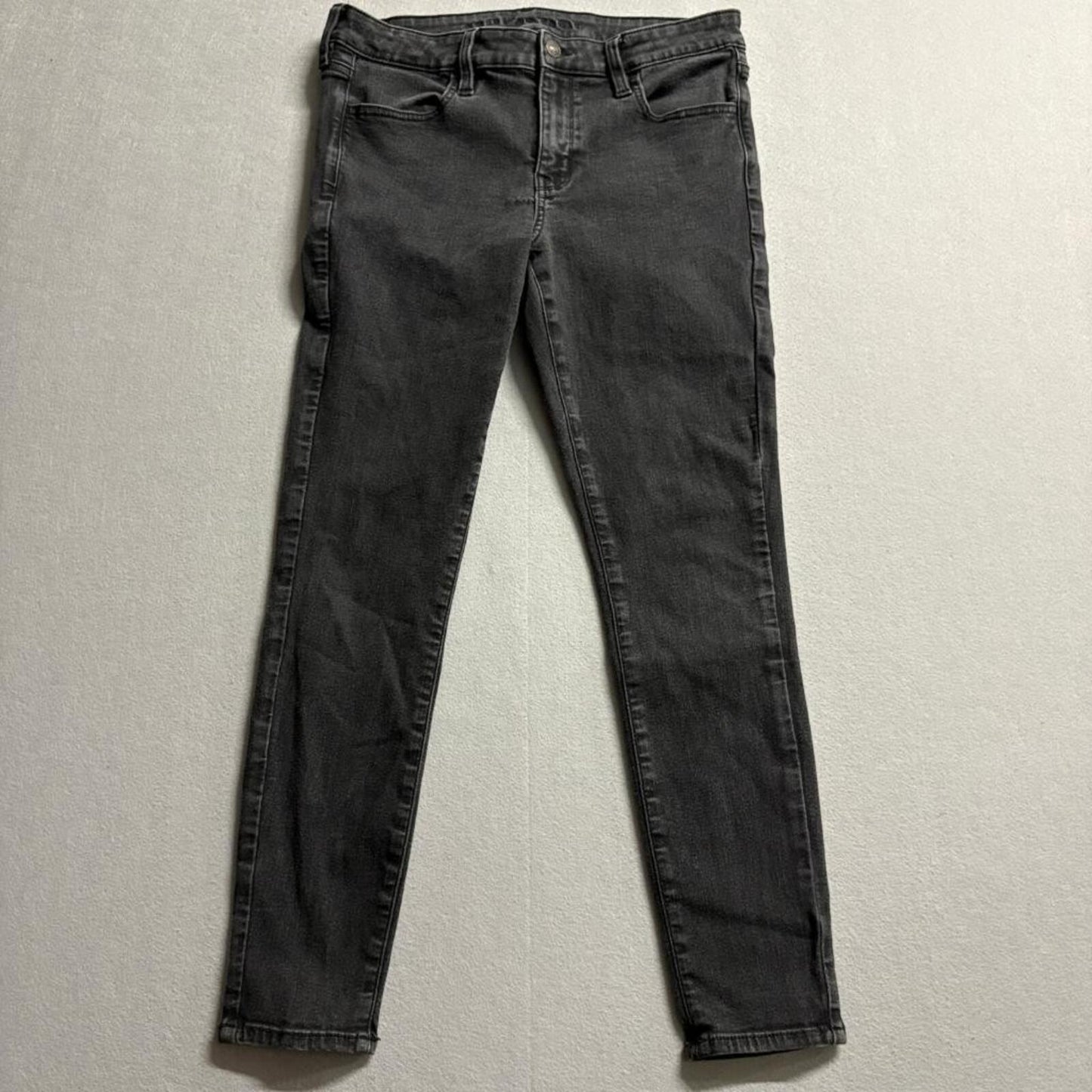 American Eagle Next Level Stretch Skinny Jeans Womens Size 12 Regular Black