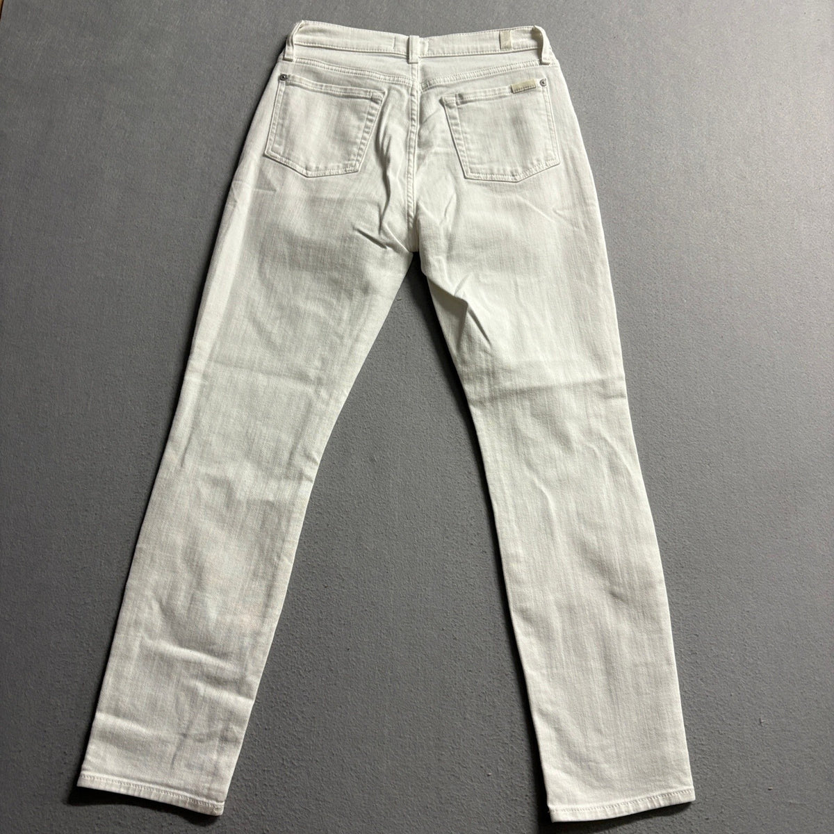 7 For All Mankind Josefina Boyfriend Jeans Womens Size 25 White Denim