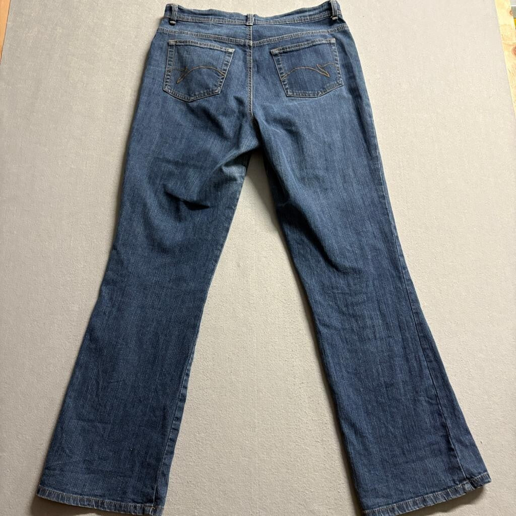 Gloria Vanderbilt The Perfect Fit Jeans Womens 12 Blue Denim Straight Leg